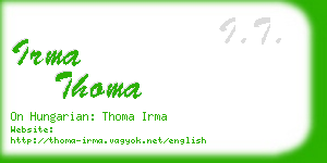 irma thoma business card